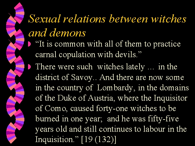 Sexual Relations Between Witches And Demons